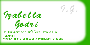 izabella godri business card